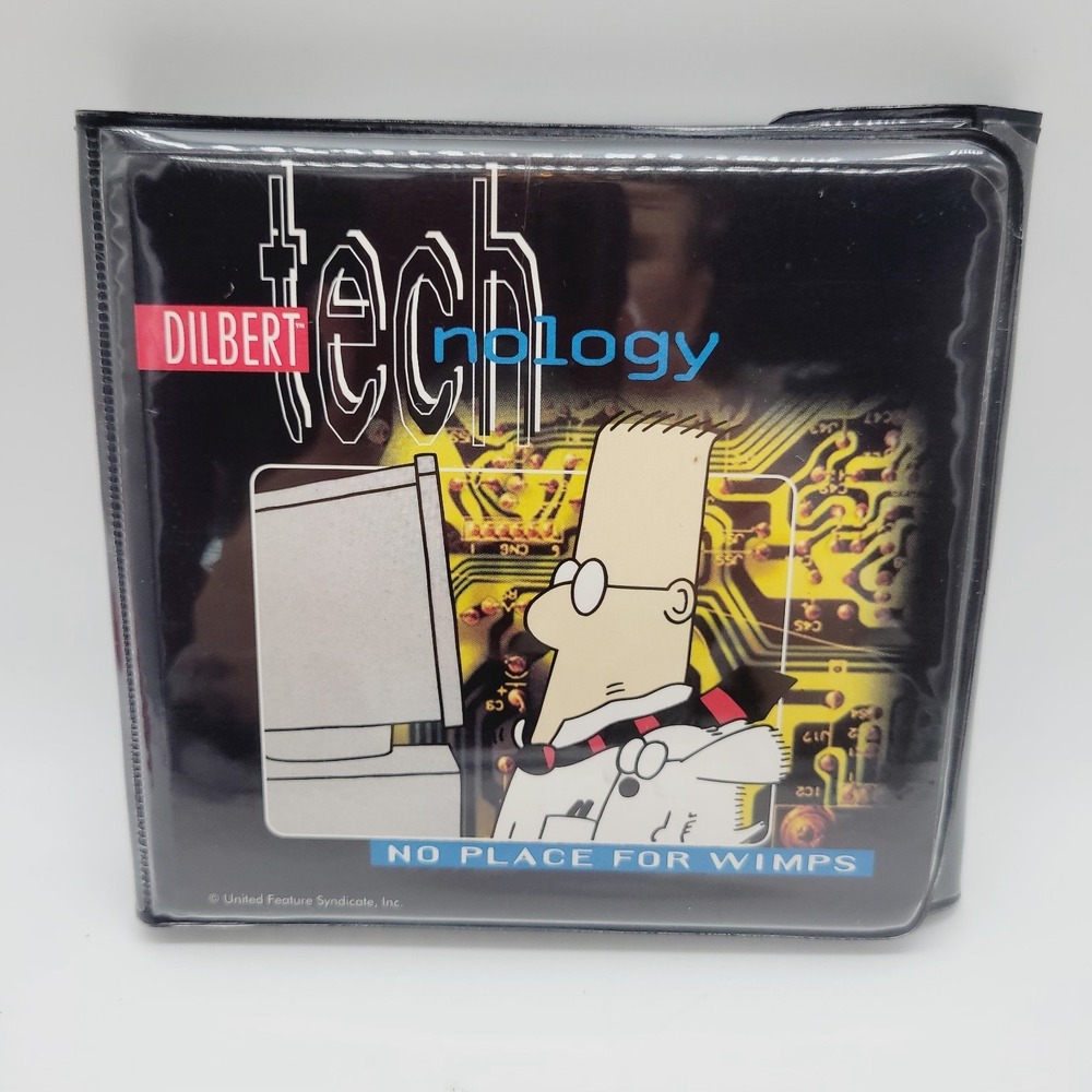 1996 Dilbert Cartoon Technology CD Case No Place For Wimps CD Shak Pak Vintage